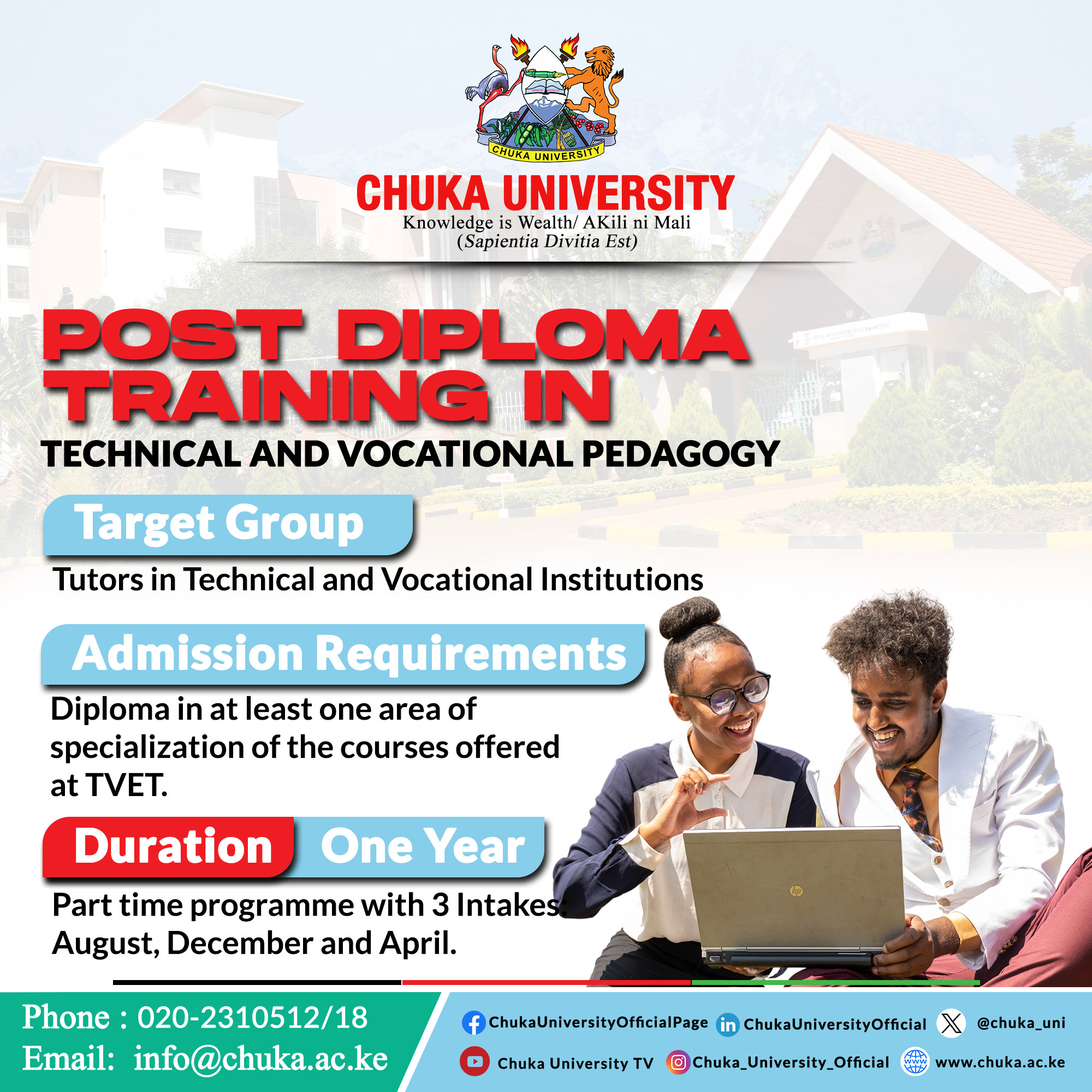 Post Diploma Training in Technical and Vocational Pedagogy 